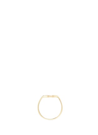 Figure View - Click To Enlarge - RUIFIER - 'Beck' diamond 14k yellow gold face charm ring