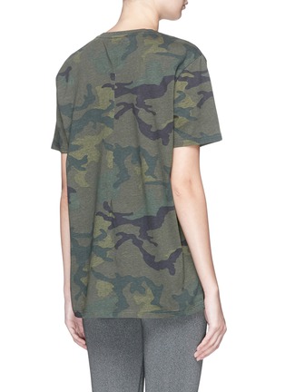 Back View - Click To Enlarge - THE UPSIDE - Camouflage logo print oversized T-shirt