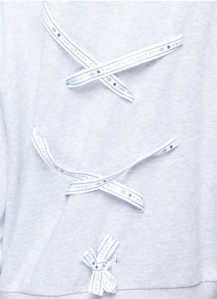 Detail View - Click To Enlarge - THE UPSIDE - Lace-up back sweatshirt