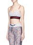 Front View - Click To Enlarge - THE UPSIDE - 'Witch Mountain Zoe' print cropped top