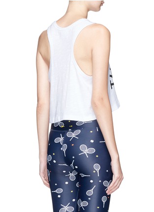 Back View - Click To Enlarge - THE UPSIDE - Crown logo print cropped tank top