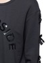 Detail View - Click To Enlarge - THE UPSIDE - Bow split sleeve logo print sweatshirt