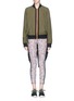 Main View - Click To Enlarge - THE UPSIDE - 'Tails' hem overlay bomber jacket
