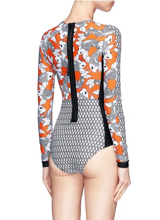 Back View - Click To Enlarge - THE UPSIDE - 'Sea of Koi' print paddle suit