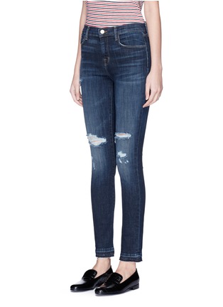 Front View - Click To Enlarge - J BRAND - '811' letout cuff ripped skinny jeans