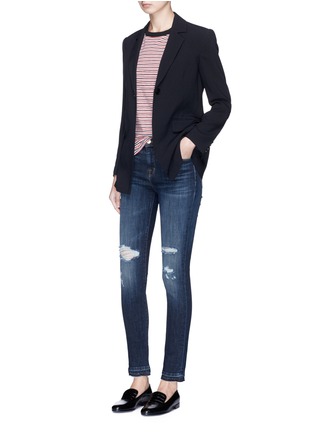 Figure View - Click To Enlarge - J BRAND - '811' letout cuff ripped skinny jeans