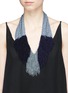 Figure View - Click To Enlarge - MIGNONNE GAVIGAN - 'Petite Le Marcel' colourblock beaded fringe scarf necklace