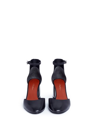 Front View - Click To Enlarge - 3.1 PHILLIP LIM - 'Drum' mirror heel d'Orsay leather pumps