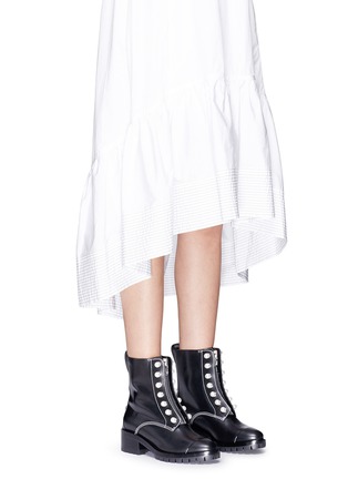 Figure View - Click To Enlarge - 3.1 PHILLIP LIM - 'Hayett' faux pearl leather mid calf boots