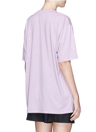 Back View - Click To Enlarge - TOPSHOP - Embossed logo oversized T-shirt