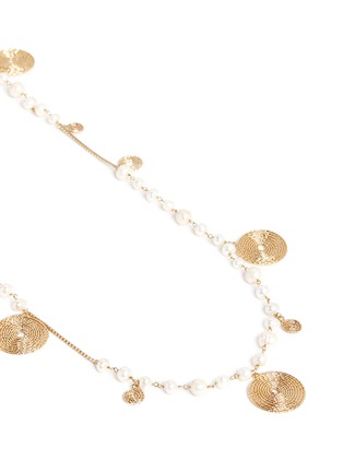 Detail View - Click To Enlarge - ROSANTICA - 'Armonia' faux pearl swirl charm long necklace