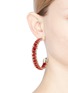 Figure View - Click To Enlarge - ROSANTICA - 'Leva' velvet wire hoop earrings