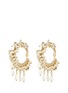 Main View - Click To Enlarge - ROSANTICA - 'Pascoli' faux pearl cluster fringe hoop earrings