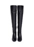 Front View - Click To Enlarge - MERCEDES CASTILLO - 'Aymeline' foldover leather knee high boots