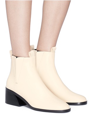 Figure View - Click To Enlarge - MERCEDES CASTILLO - 'Xandra' sculpted heel leather Chelsea boots