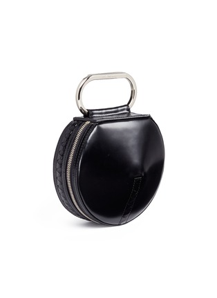 Detail View - Click To Enlarge - 3.1 PHILLIP LIM - 'Alix' paperclip handle leather circle clutch