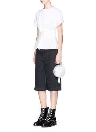 Figure View - Click To Enlarge - 3.1 PHILLIP LIM - 'Alix' paperclip handle leather circle clutch