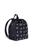 Detail View - Click To Enlarge - 3.1 PHILLIP LIM - 'Go-Go' faux pearl and eyelet medium satin drawstring backpack