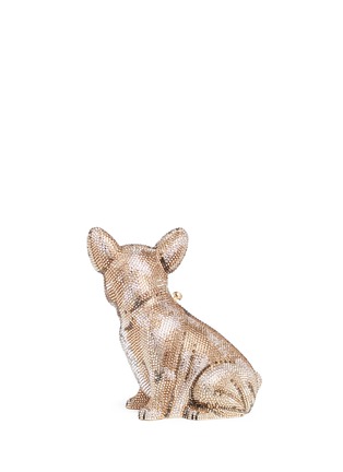 Detail View - Click To Enlarge - JUDITH LEIBER - 'French Bulldog' crystal pavé minaudière