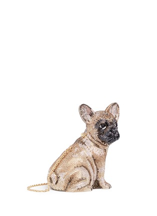 Figure View - Click To Enlarge - JUDITH LEIBER - 'French Bulldog' crystal pavé minaudière