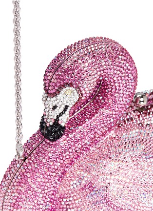 Detail View - Click To Enlarge - JUDITH LEIBER - 'New Swan' crystal pavé minaudière
