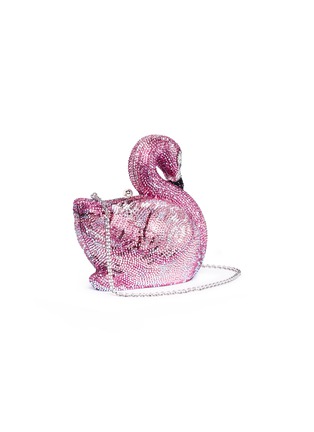 Figure View - Click To Enlarge - JUDITH LEIBER - 'New Swan' crystal pavé minaudière