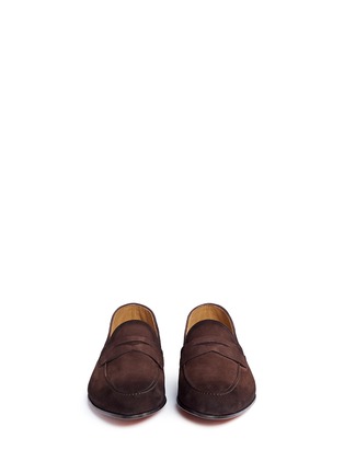 Front View - Click To Enlarge - MAGNANNI - Suede penny loafers