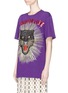 Front View - Click To Enlarge - GUCCI - 'Blind for Love' tiger face appliqué T-shirt