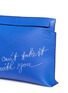  - LOEWE - 'T Cant Take It' slogan embroidered leather pouch