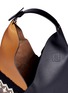 Detail View - Click To Enlarge - LOEWE - 'Sling' colourblock knit panel shoulder leather bag