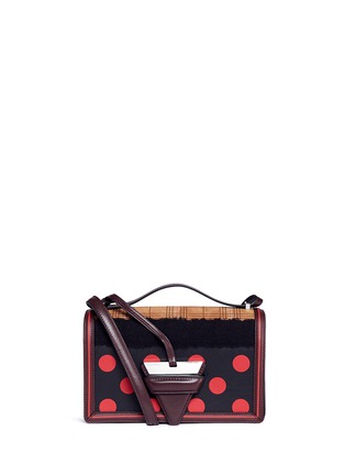 Main View - Click To Enlarge - LOEWE - 'Barcelona Dots' suede and leather shoulder bag