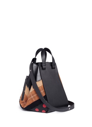 Figure View - Click To Enlarge - LOEWE - 'Hammock' polka dot colourblock panel leather bag