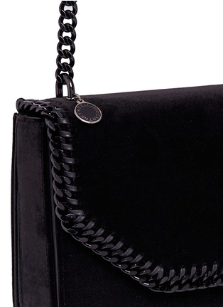  - STELLA MCCARTNEY - 'Falabella Box' chain strap velvet shoulder bag