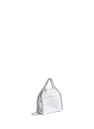 Detail View - Click To Enlarge - STELLA MCCARTNEY - 'Falabella' metallic shaggy deer tiny crossbody chain tote