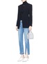 Front View - Click To Enlarge - STELLA MCCARTNEY - 'Falabella' metallic shaggy deer tiny crossbody chain tote