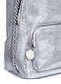 Detail View - Click To Enlarge - STELLA MCCARTNEY - 'Falabella Chamois' metallic shaggy deer mini backpack