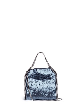 Main View - Click To Enlarge - STELLA MCCARTNEY - 'Falabella' mini crushed velvet chain shoulder tote
