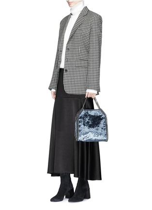 Figure View - Click To Enlarge - STELLA MCCARTNEY - 'Falabella' mini crushed velvet chain shoulder tote