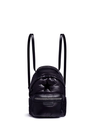 Main View - Click To Enlarge - STELLA MCCARTNEY - 'Falabella GO' star patch mini backpack