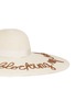 Detail View - Click To Enlarge - EUGENIA KIM - 'Sunny' sequin slogan straw sun hat