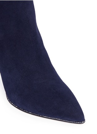 Detail View - Click To Enlarge - RENÉ CAOVILLA - Strass pavé suede ankle boots