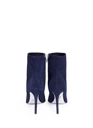 Back View - Click To Enlarge - RENÉ CAOVILLA - Strass pavé suede ankle boots