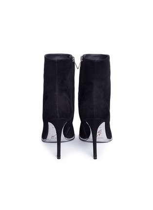 Back View - Click To Enlarge - RENÉ CAOVILLA - Faux pearl suede ankle boots