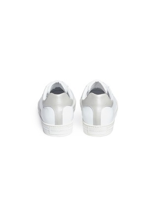 Back View - Click To Enlarge - RENÉ CAOVILLA - STRASS TOE CAP LAMBSKIN LEATHER SNEAKERS