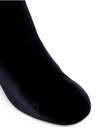 Detail View - Click To Enlarge - RENÉ CAOVILLA - Strass pavé heel velvet ankle boots
