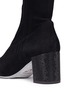 Detail View - Click To Enlarge - RENÉ CAOVILLA - STRASS HEEL SUEDE KNEE HIGH SOCK BOOTS