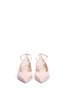 Front View - Click To Enlarge - RENÉ CAOVILLA - Faux pearl cross strap satin flats