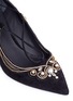 Detail View - Click To Enlarge - RENÉ CAOVILLA - 'Decollete' strass faux pearl suede pumps