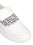 Detail View - Click To Enlarge - JOSHUA SANDERS - 'Mars' slogan embroidered leather skate slip-ons