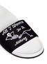 Detail View - Click To Enlarge - JOSHUA SANDERS - x Jungles Jungles 'Nothing' embroidered canvas slide sandals